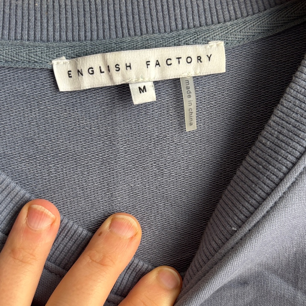 English Factory Long Sleeve Dress in Blue - Picture 6 of 6